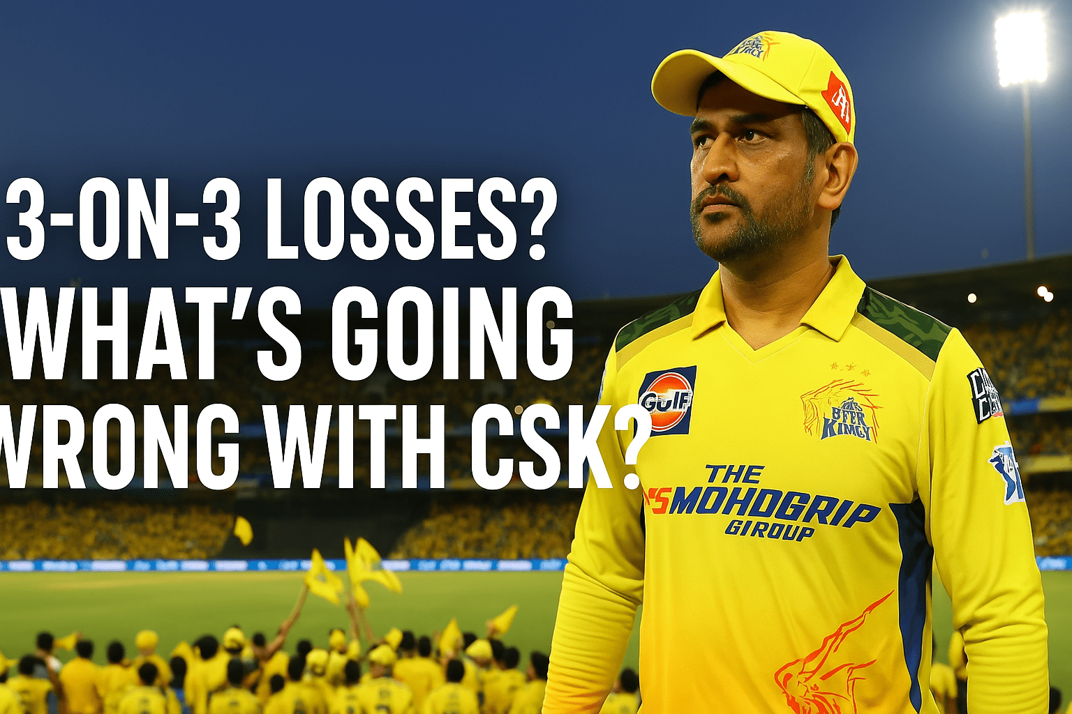 CSK 3 back-to-back losses, what's wrong with CSK?