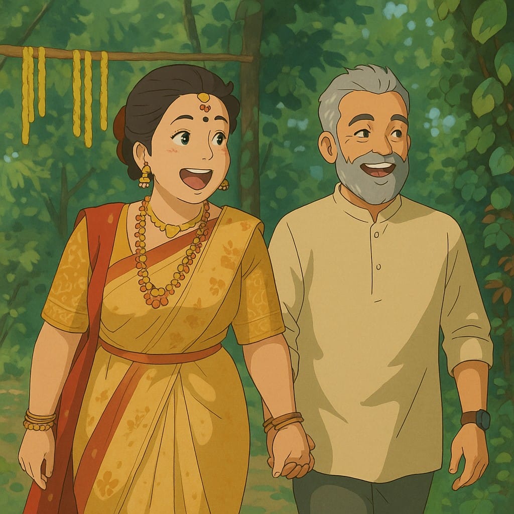 Priyanka Deshpande Wedding Ghibili style