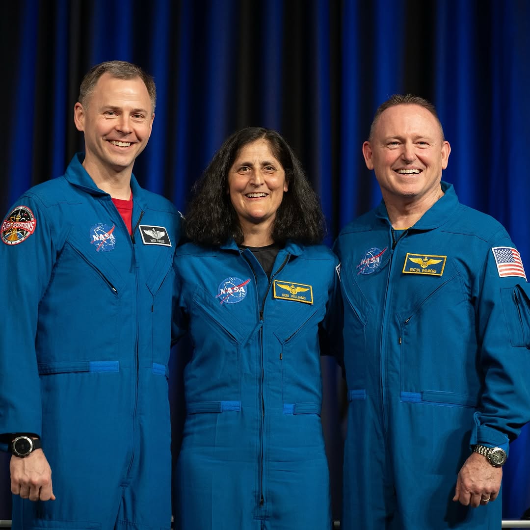 Sunita Williams, Butch Wilmore and Nick.