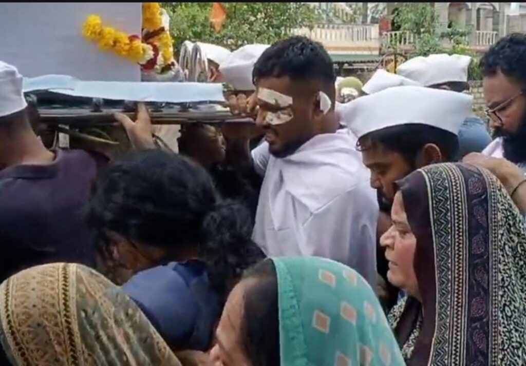 Air India Crash Survivor Carries his brother's coffin